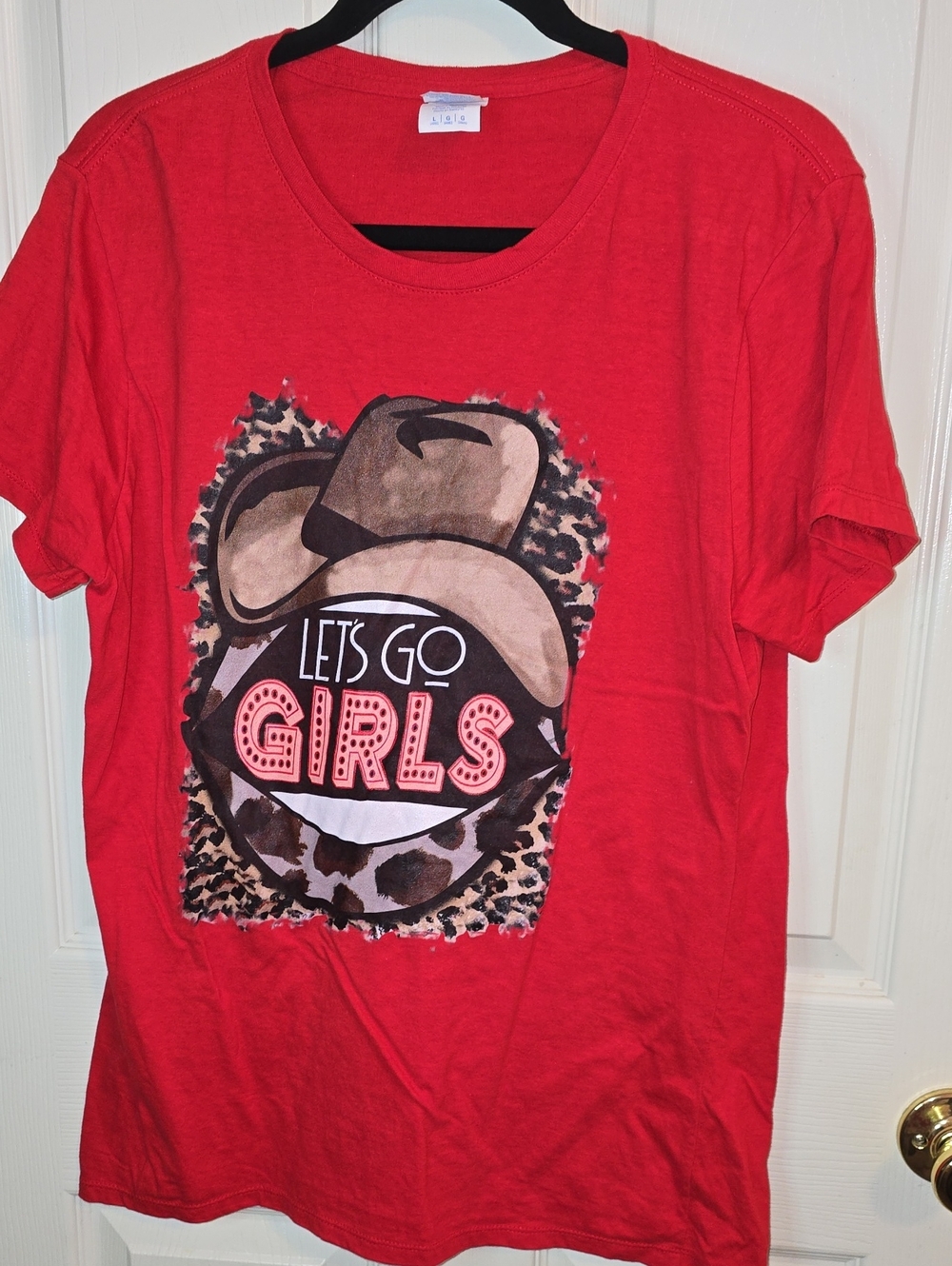 Let’s Go Girls Red Graphic Short Sleeve Tee
